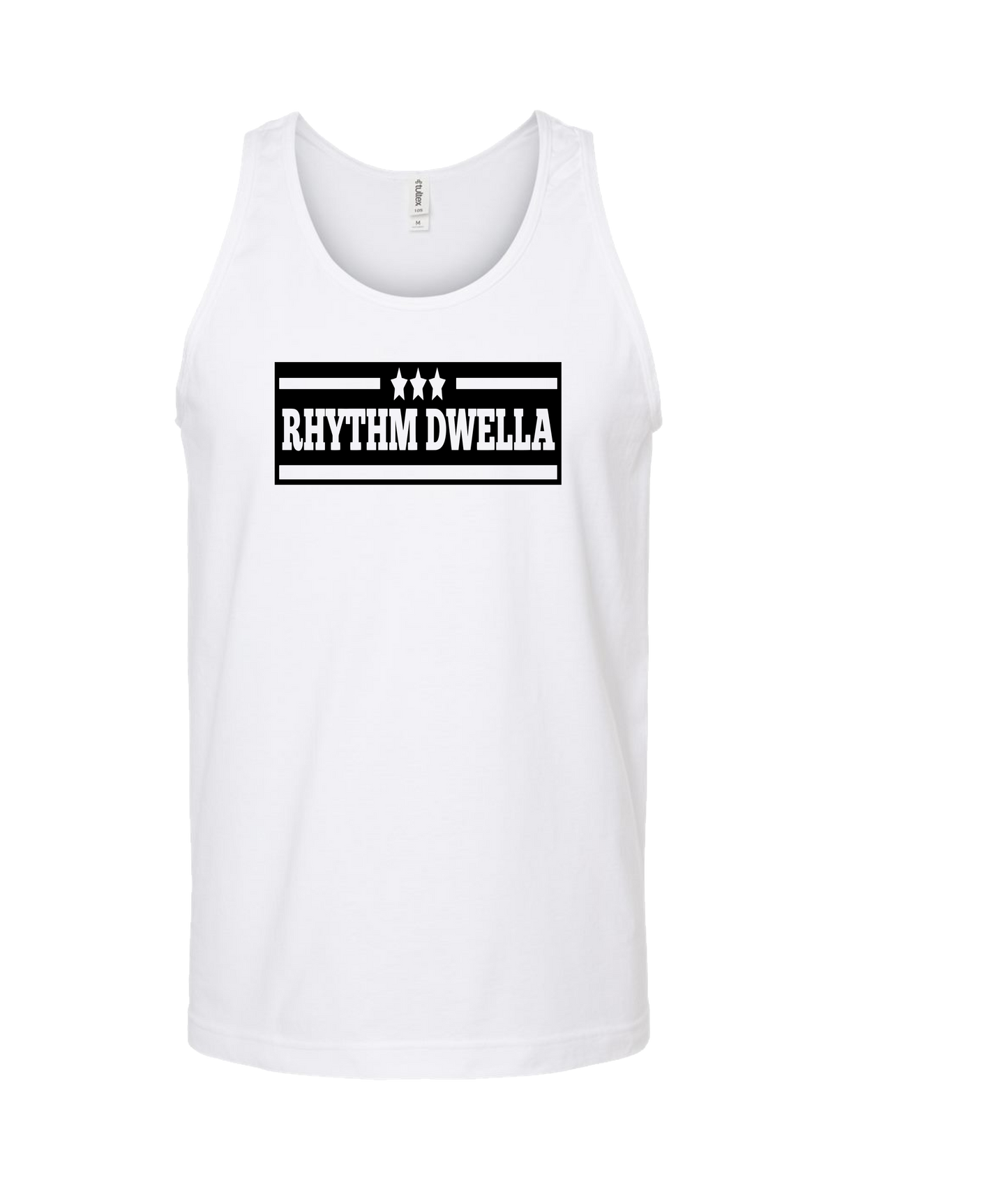 RHYTHM DWELLA - Logo - White Tank Top