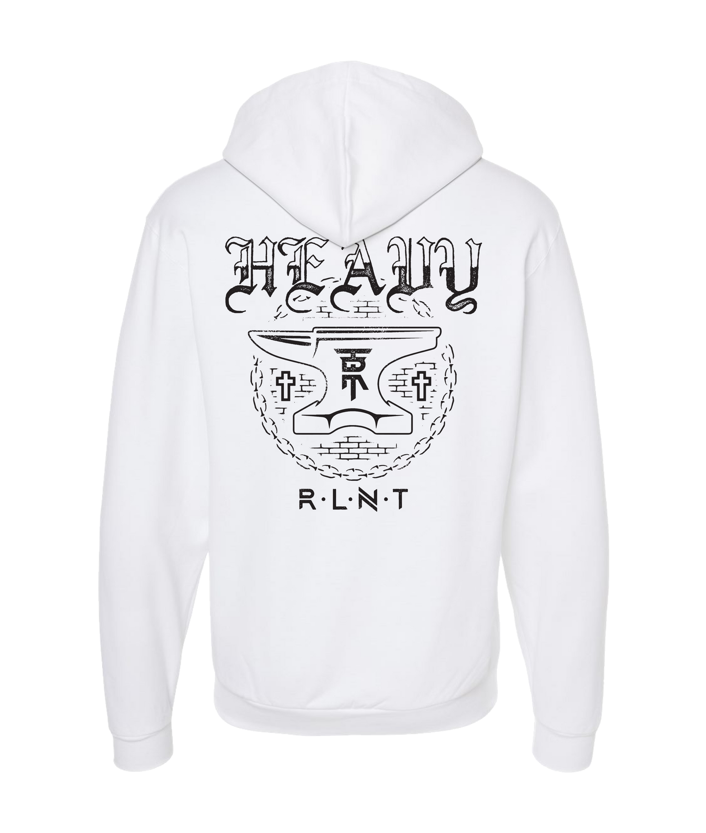 V-RELTOP - HEAVY - White Zip Up Hoodie
