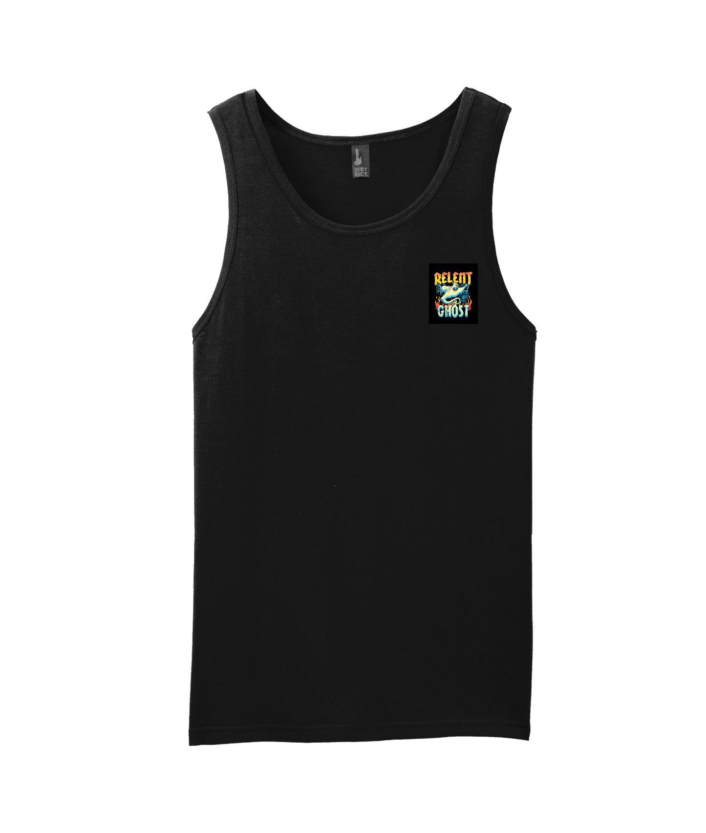 V-RELTOP - GHOST - Black Tank Top