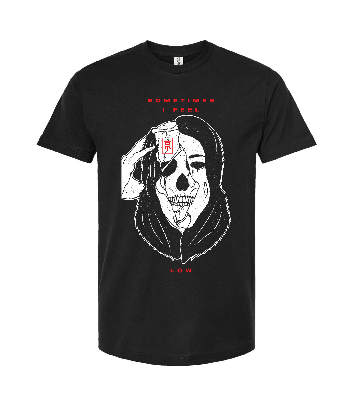 V-RELTOP - SOMETIMES I FEEL LOW - Black T-Shirt