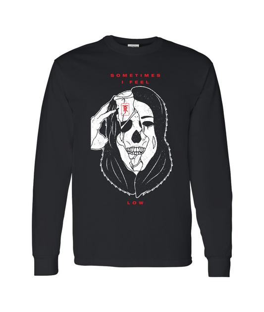 V-RELTOP - SOMETIMES I FEEL LOW - Black Long Sleeve T