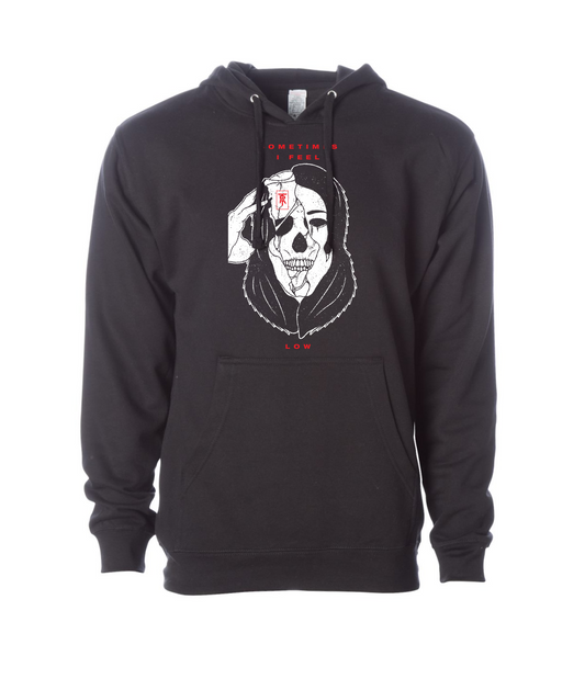 V-RELTOP - SOMETIMES I FEEL LOW - Black Hoodie