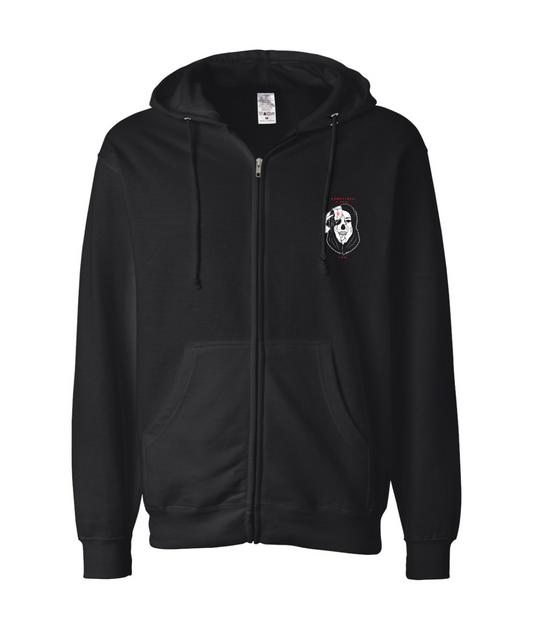 V-RELTOP - SOMETIMES I FEEL LOW - Black Zip Up Hoodie