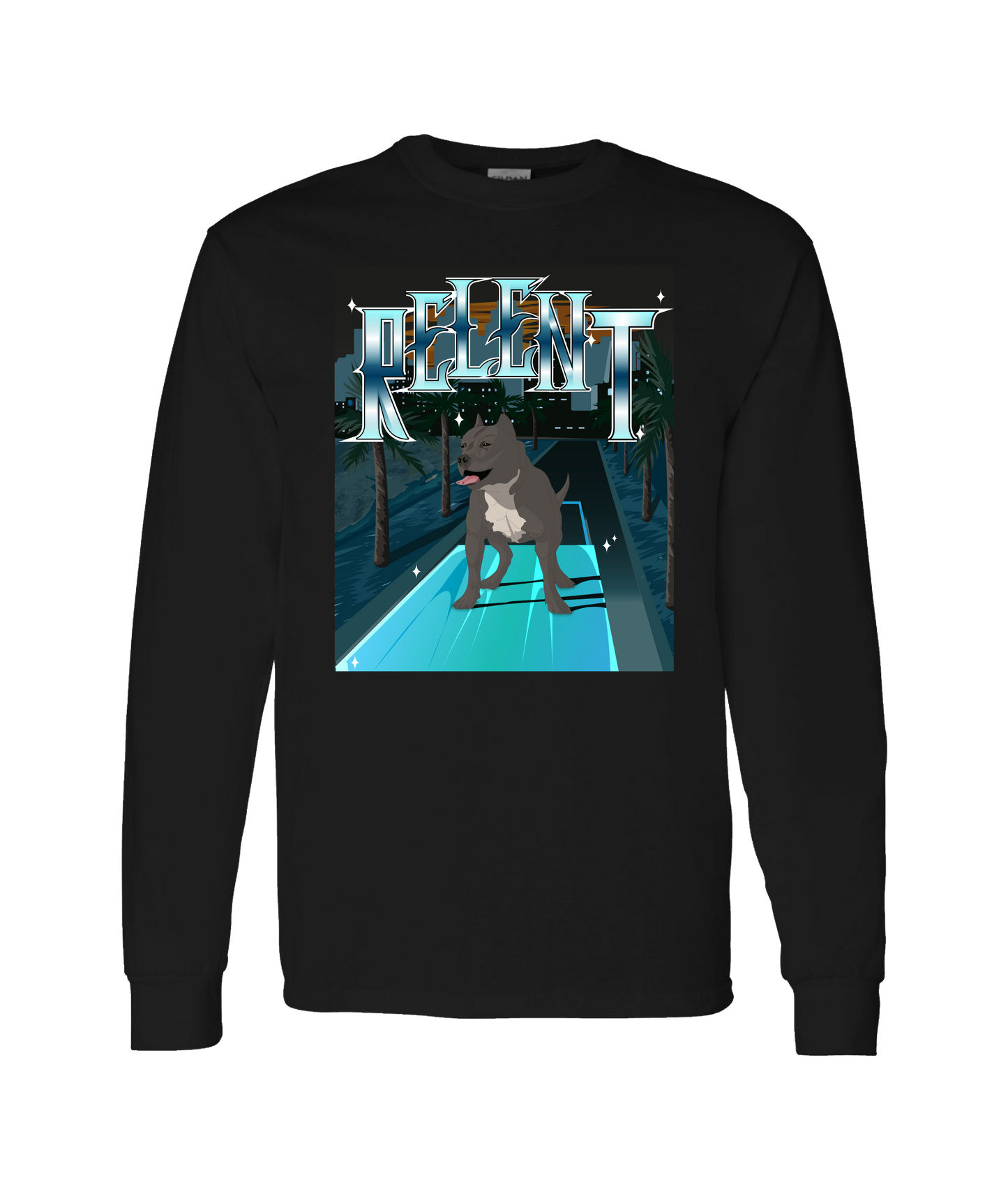 Relent - PITBULL - Black Long Sleeve T