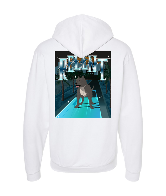 Relent - PITBULL - White Zip Up Hoodie