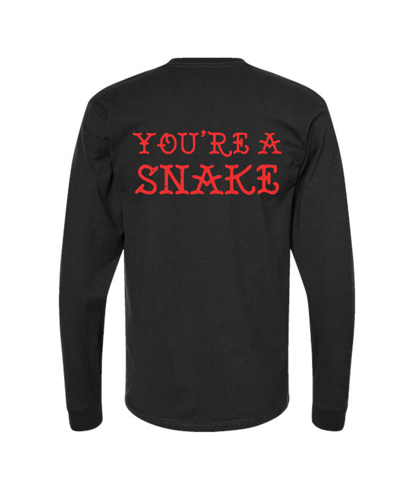 V-RELTOP - YOU'RE A SNAKE - Black Long Sleeve T