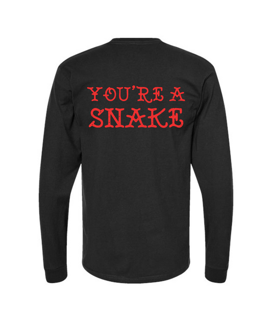 V-RELTOP - YOU'RE A SNAKE - Black Long Sleeve T