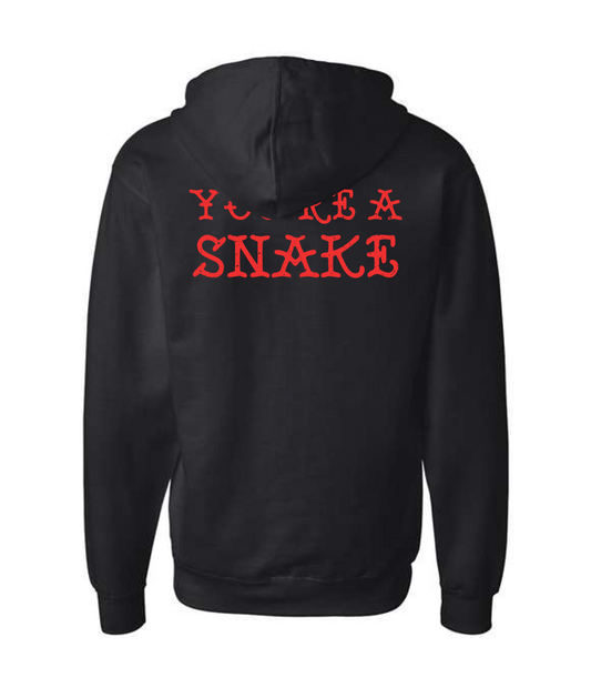 V-RELTOP - YOU'RE A SNAKE - Black Zip Up Hoodie