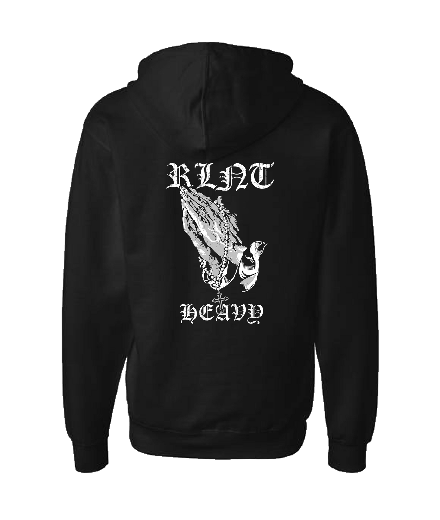 V-RELTOP - PRAYER HANDS - Black Zip Up Hoodie
