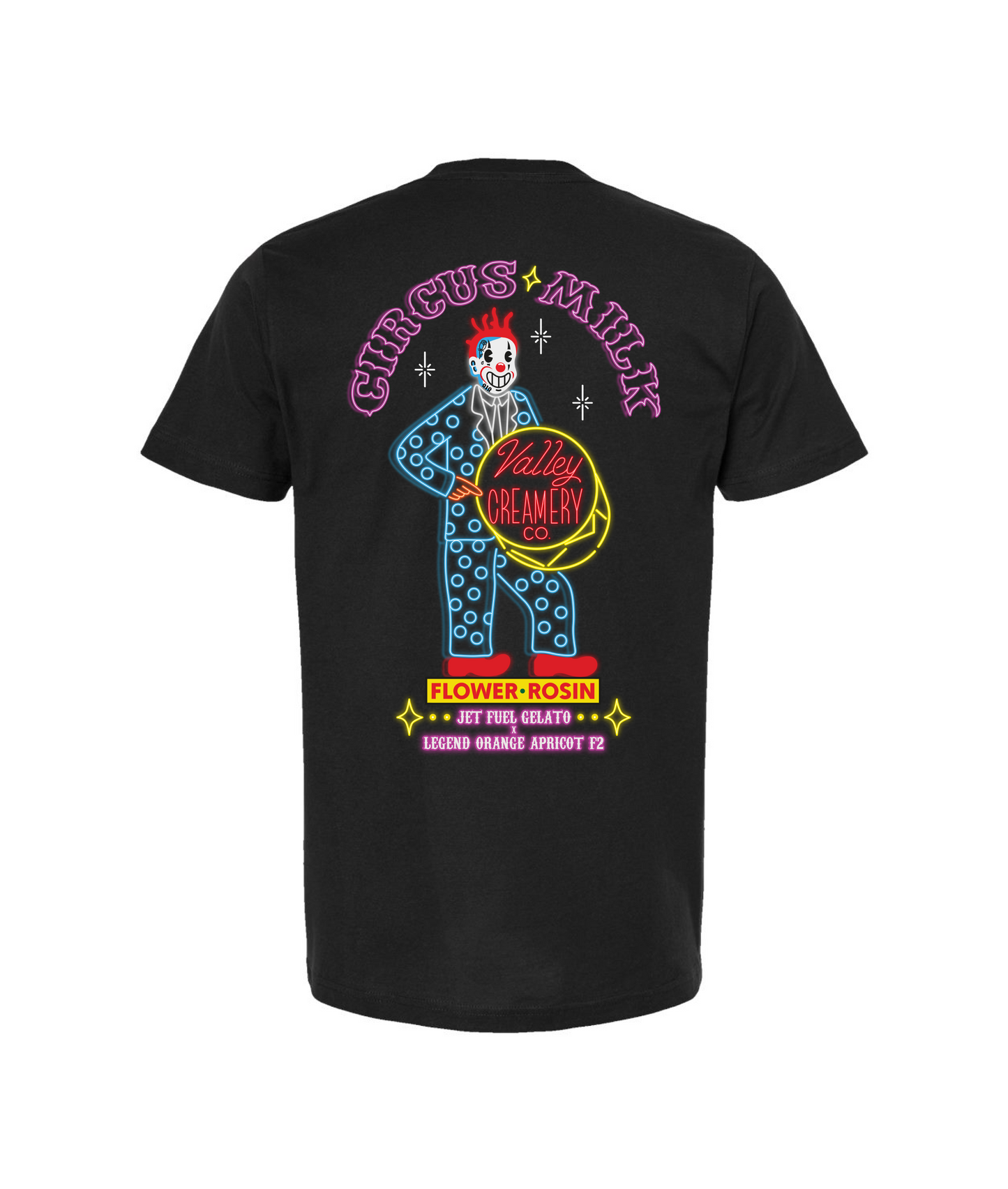 Valley Creamery Cannabis Co. - Circus Milk - Black T-Shirt