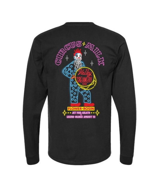 Valley Creamery Cannabis Co. - Circus Milk - Black Long Sleeve T