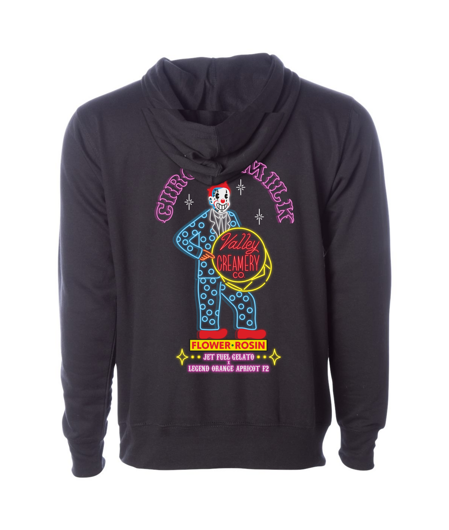 Valley Creamery Cannabis Co. - Circus Milk - Black Hoodie