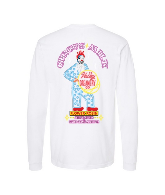 Valley Creamery Cannabis Co. - Circus Milk - White Long Sleeve T
