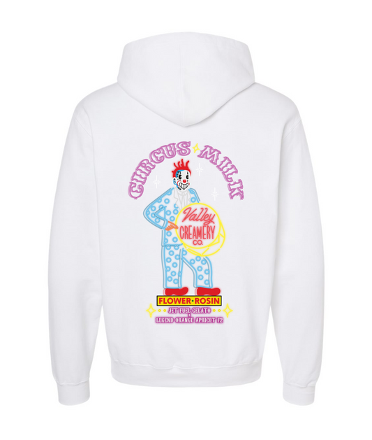 Valley Creamery Cannabis Co. - Circus Milk - White Hoodie