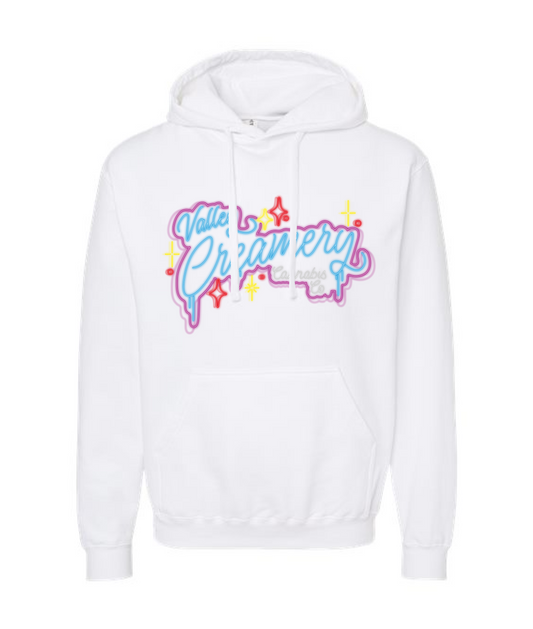 Valley Creamery Cannabis Co. - Circus Milk - White Hoodie