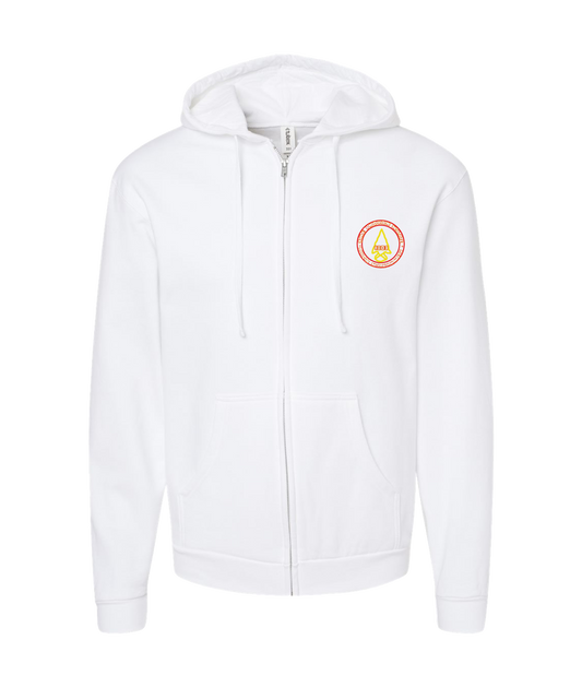 V-RMCKTOP - CIRCLE LOGO - White Zip Up Hoodie