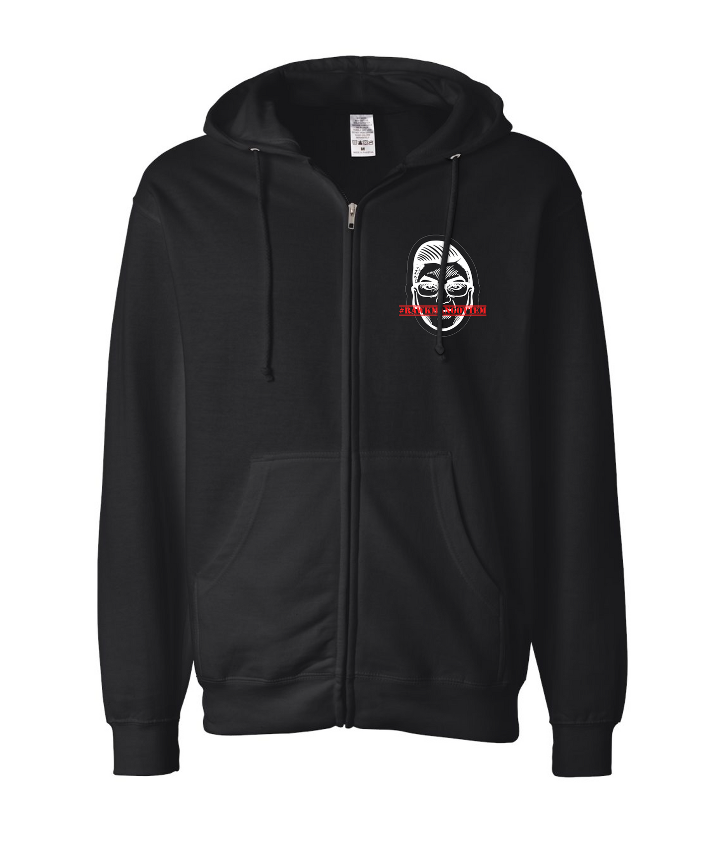 Hashtag Black Zip Hoodie