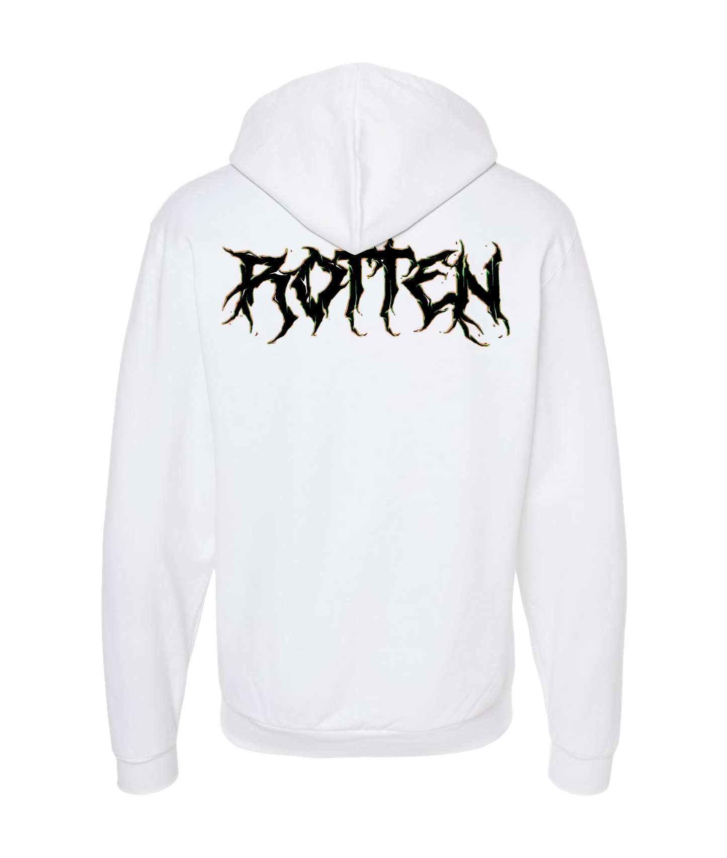Rotten - Logo - White Zip Up Hoodie