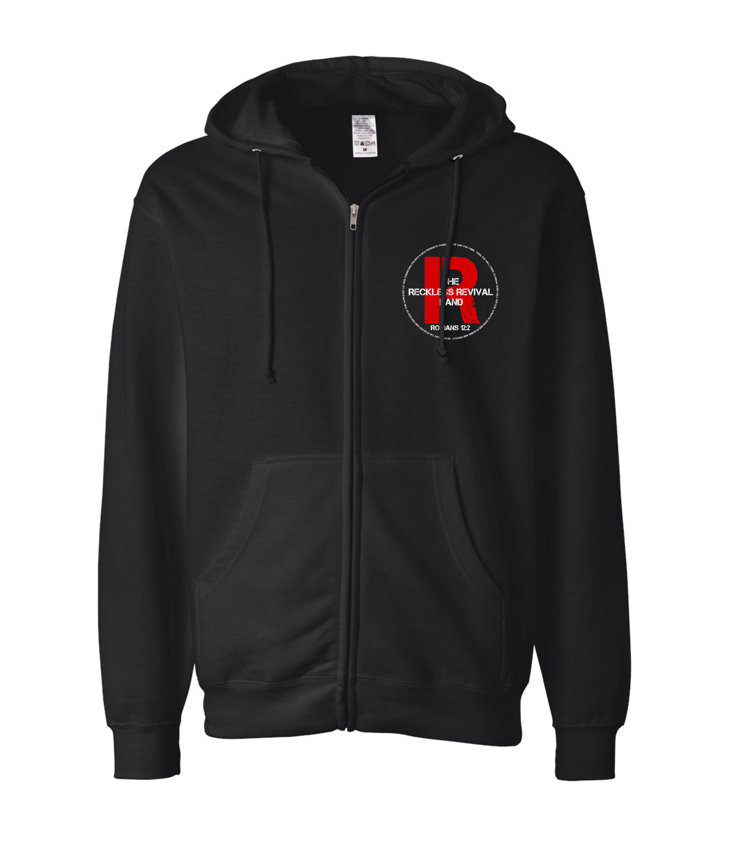 V-RRTOP - DESIGN 1 - Black Zip Up Hoodie