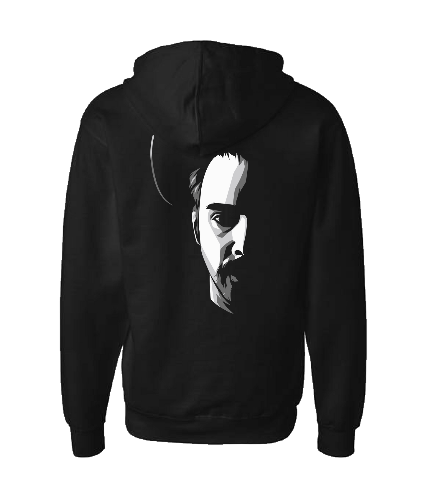 Ryan Slice - HALF FACE - Black Zip Up Hoodie