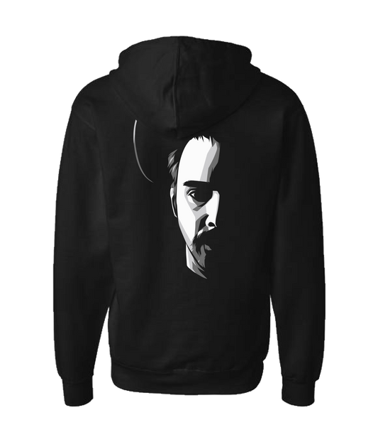 Ryan Slice - HALF FACE - Black Zip Up Hoodie