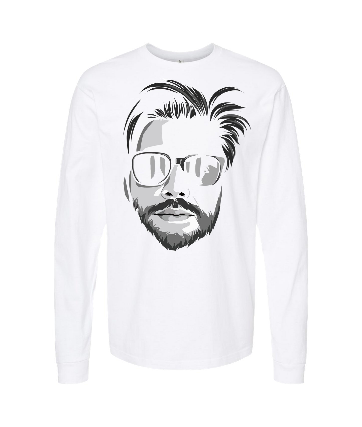 Ryan Slice - FULL FACE - White Long Sleeve T