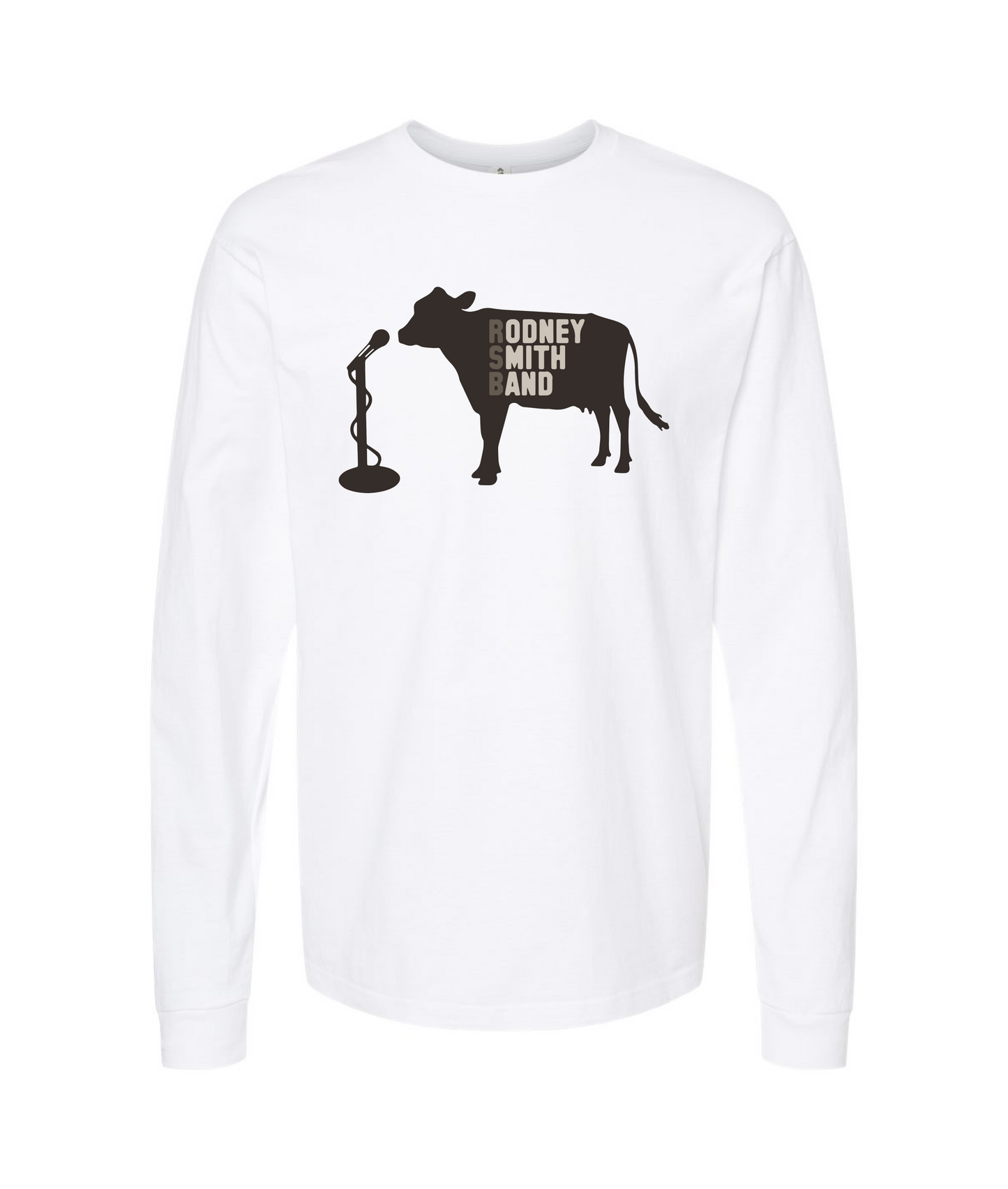 Rodney Smith Band - Cow Logo - White Long Sleeve T