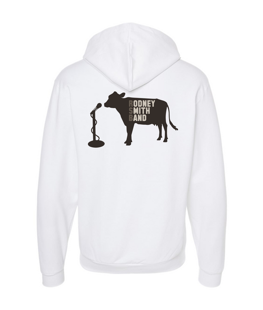 Rodney Smith Band - Cow Logo - White Zip Hoodie