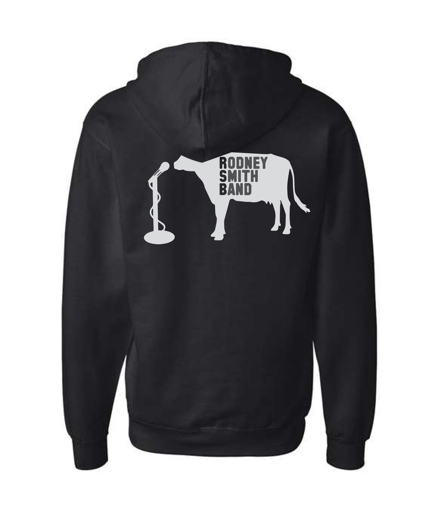 Rodney Smith Band - Cow Logo - Black Zip Hoodie