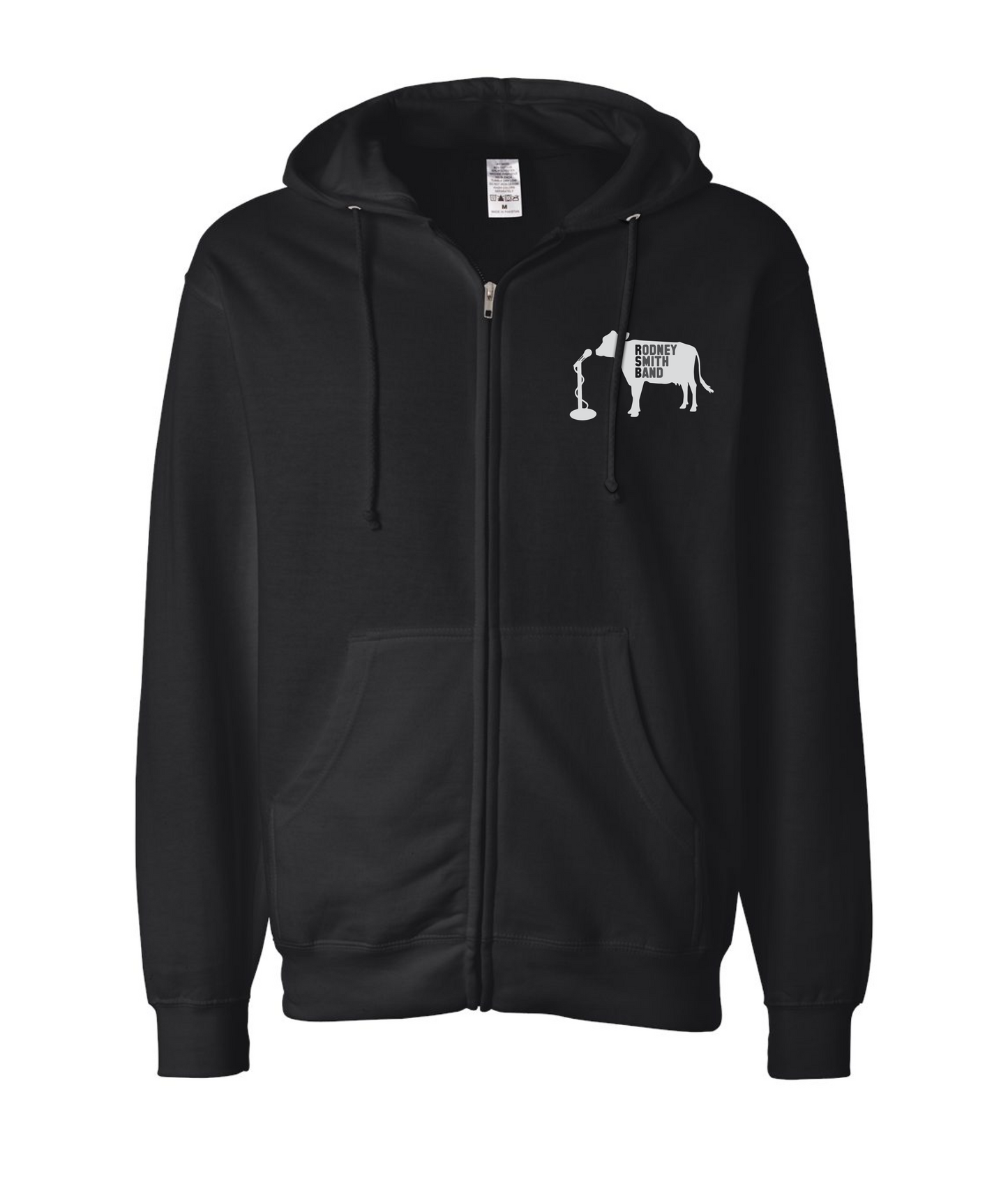 Rodney Smith Band - Cow Logo - Black Zip Hoodie