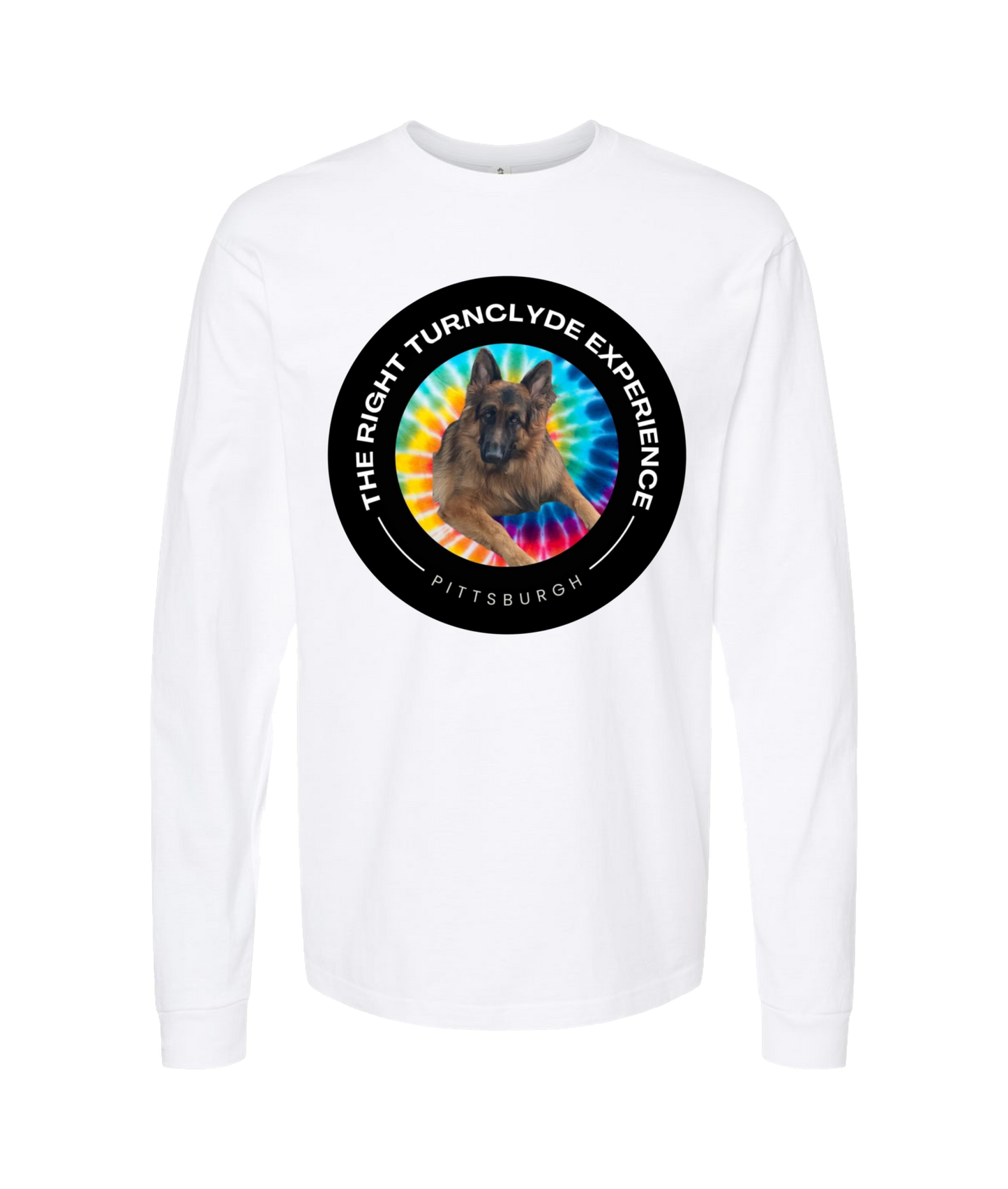 V-RTCMTOP - Right TurnClyde "Brucie Gear" Merchandise - White Long Sleeve T