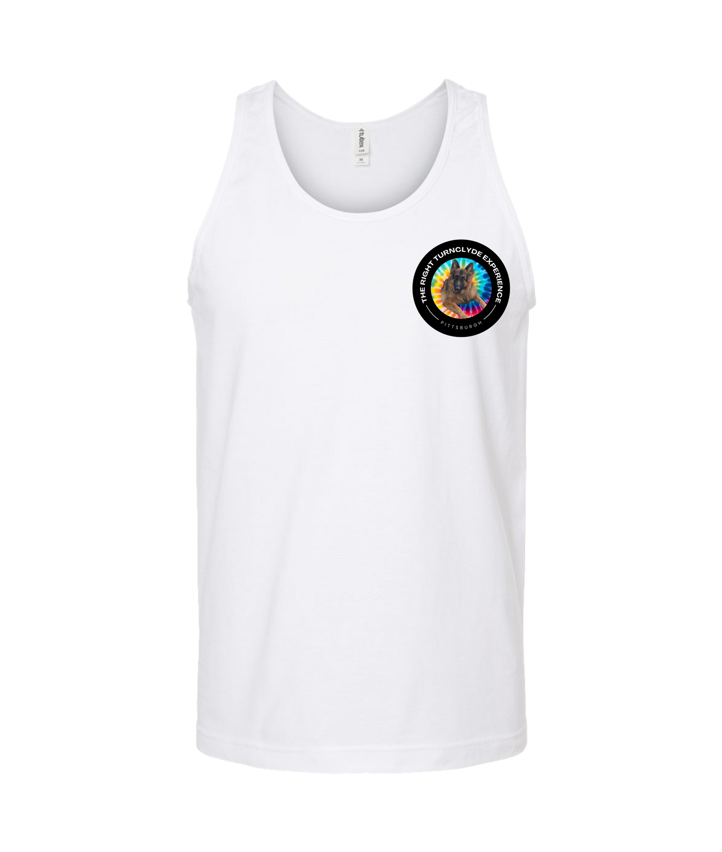 V-RTCMTOP - Right TurnClyde "Brucie Gear" Merchandise - White Tank Top