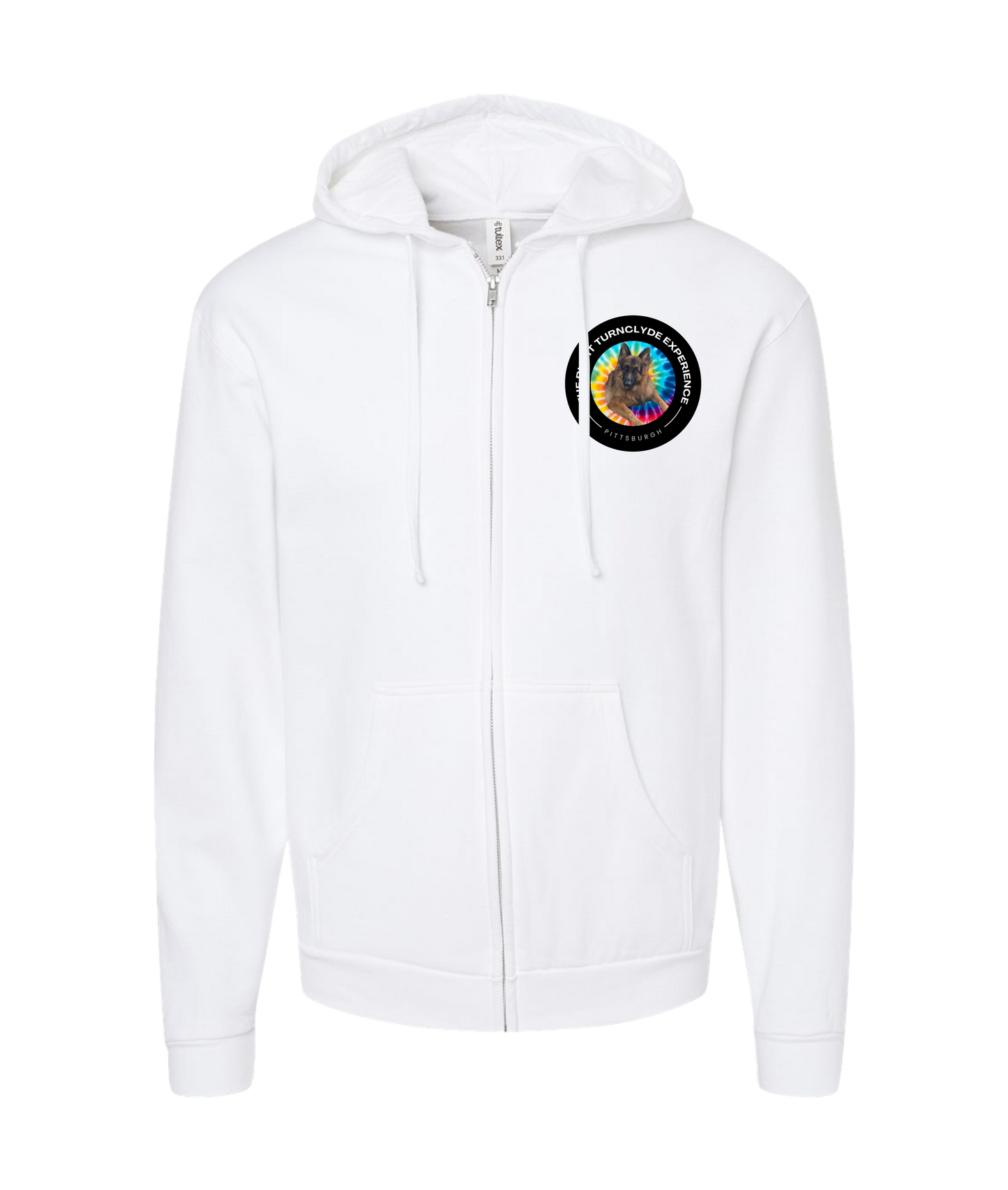 Right TurnClyde "Brucie Gear" Merchandise - Right TurnClyde "Brucie Gear" Merchandise - White Zip Up Hoodie