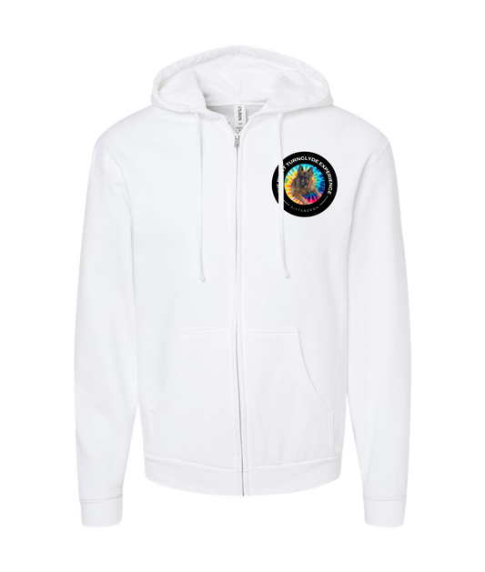 V-RTCMTOP - Right TurnClyde "Brucie Gear" Merchandise - White Zip Up Hoodie