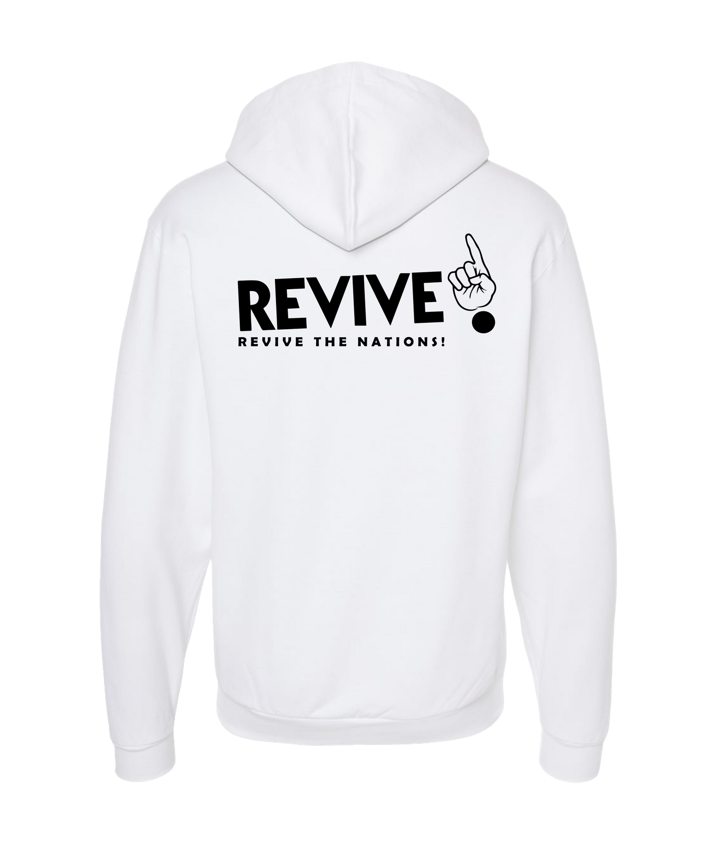 V-RVTOP - DESIGN 1 - White Zip Up Hoodie