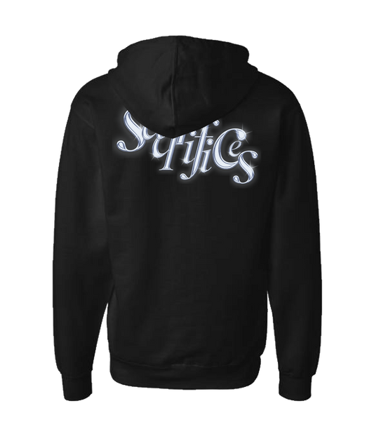 SAQRIFICES - Logo - Black Zip Up Hoodie