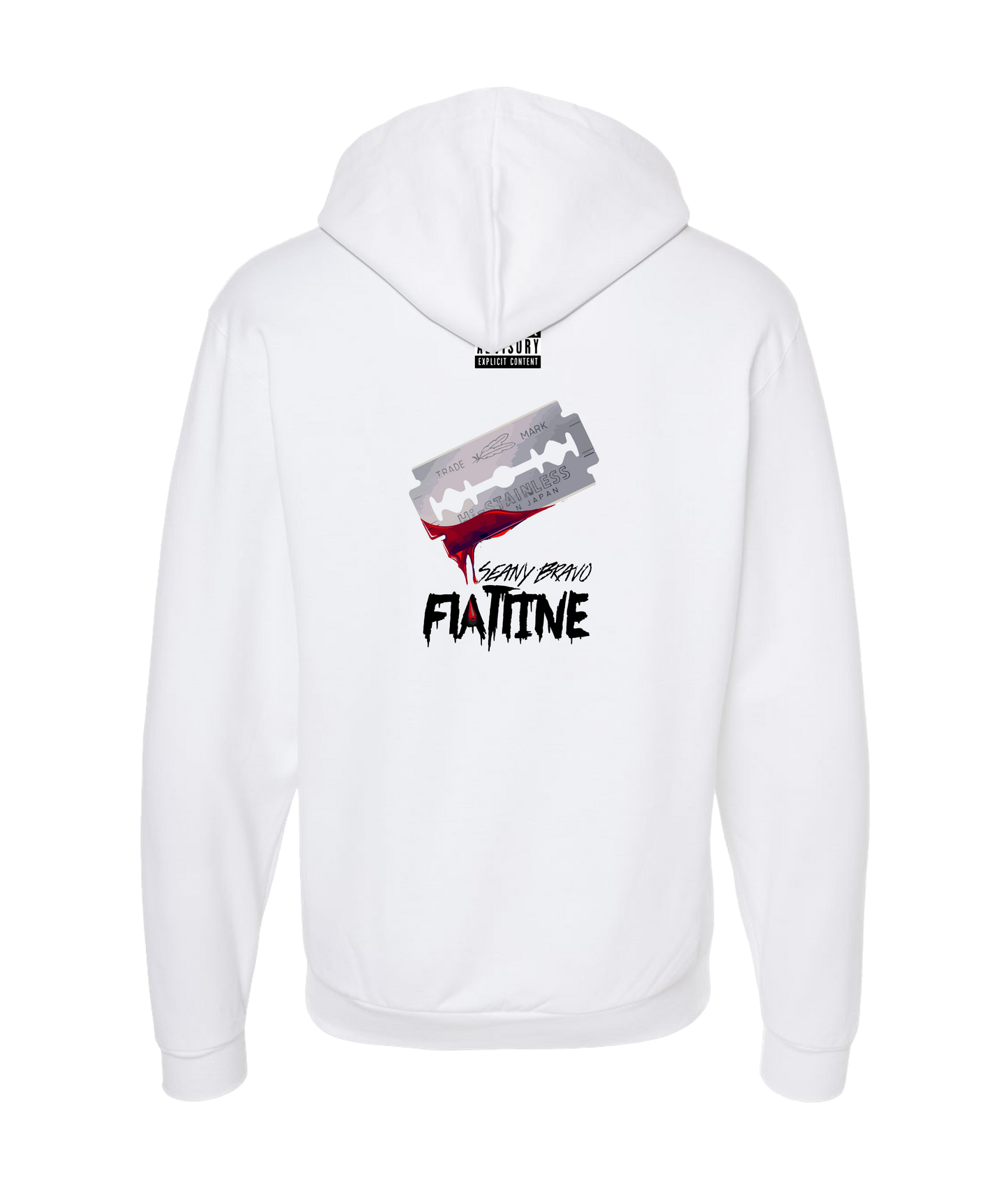 Seany Bravo - Flatline - White Zip Up Hoodie