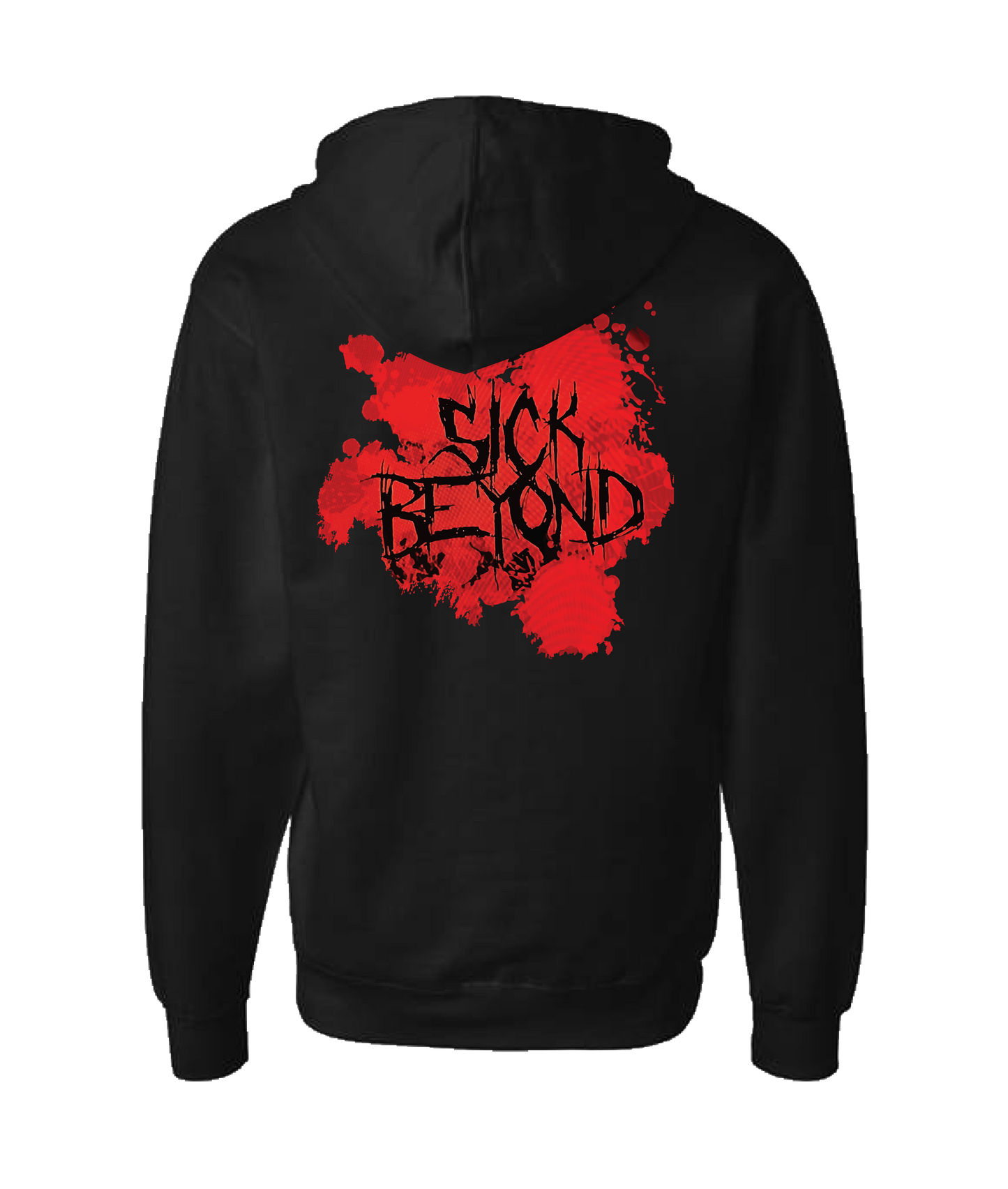 Sick Beyond - Blood - Black Zip Up Hoodie
