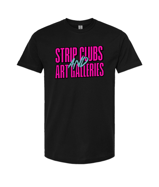 StripClubs and Art Galleries - Logo Tee - Black T-Shirt