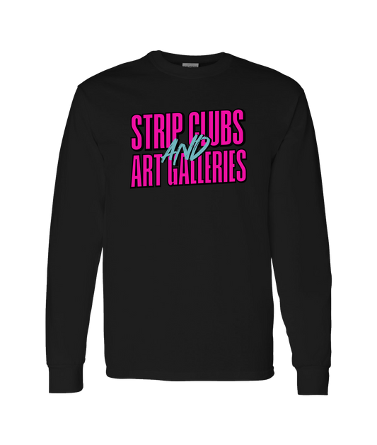 StripClubs and Art Galleries - Logo Tee - Black Long Sleeve T