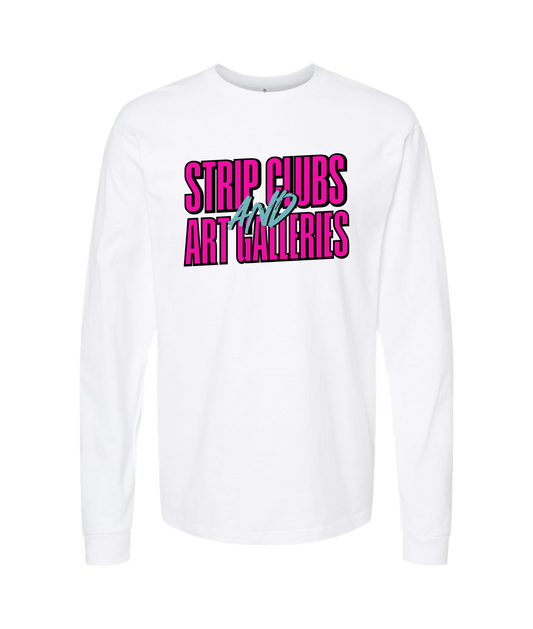 StripClubs and Art Galleries - Logo Tee - White Long Sleeve T
