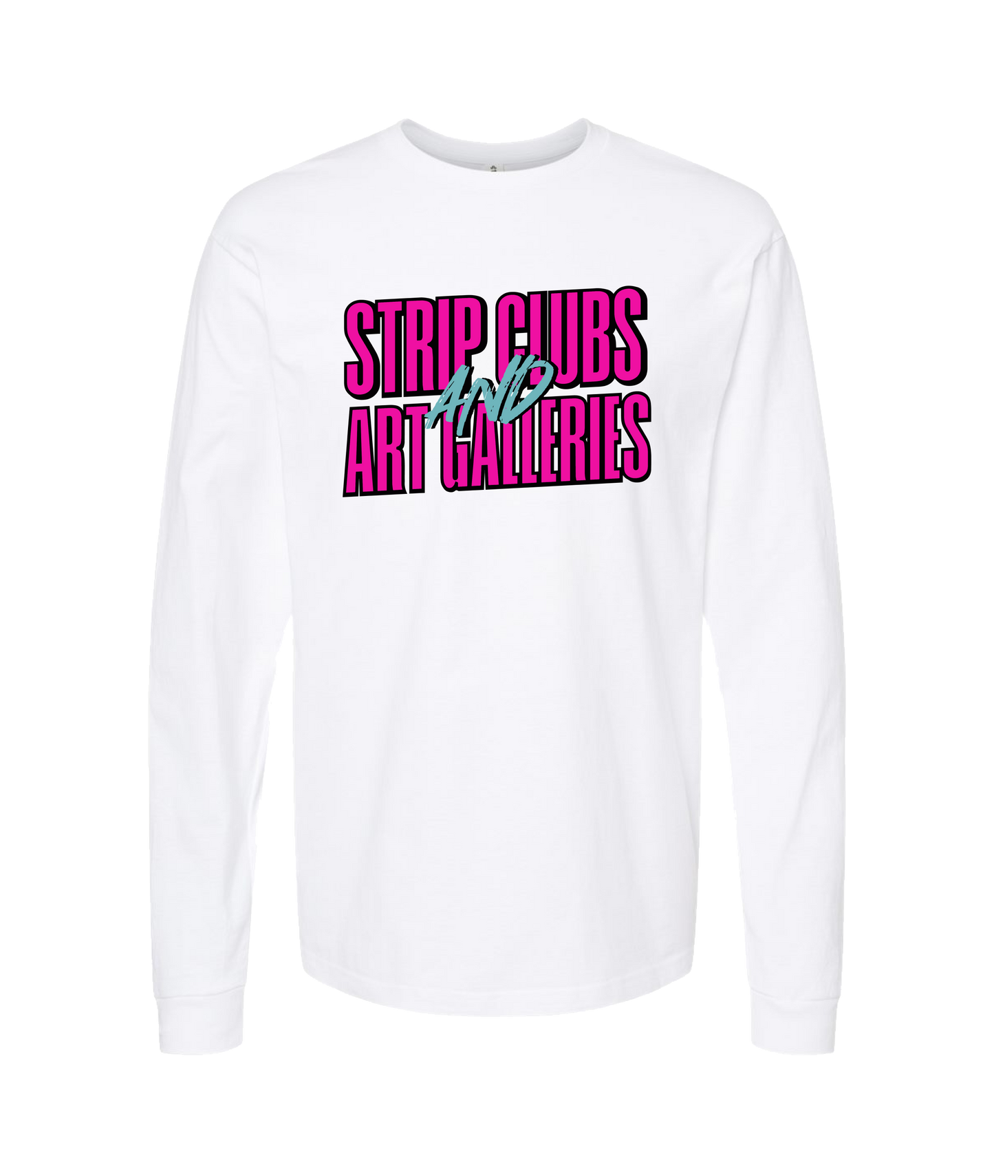 StripClubs and Art Galleries - Logo Tee - White Long Sleeve T