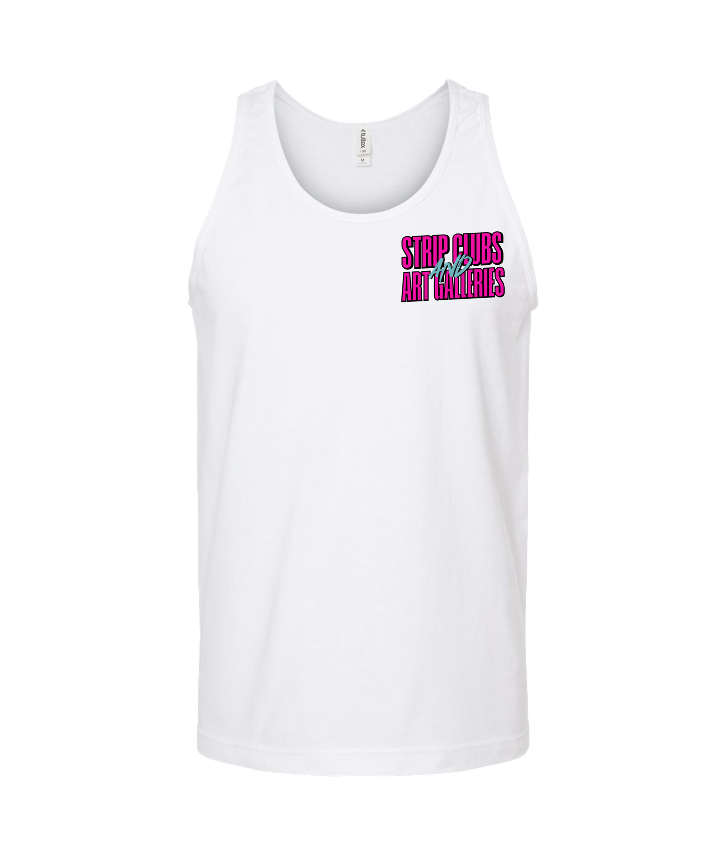 StripClubs and Art Galleries - Logo Tee - White Tank Top