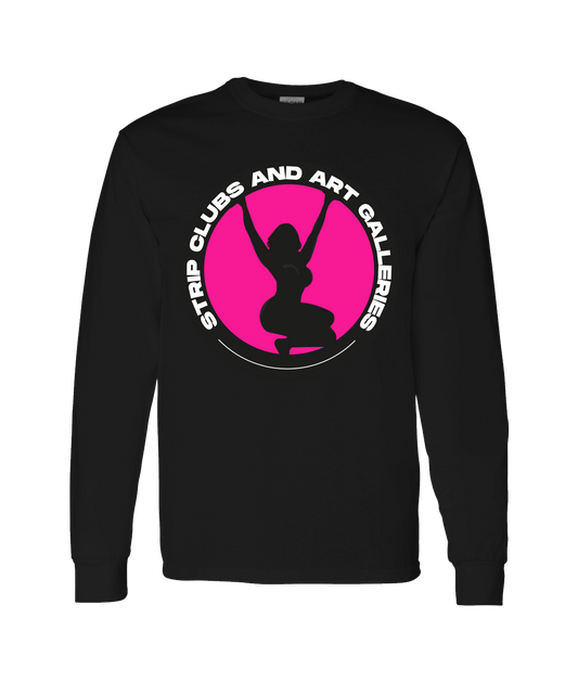 StripClubs and Art Galleries - Patch Tee - Black Long Sleeve T