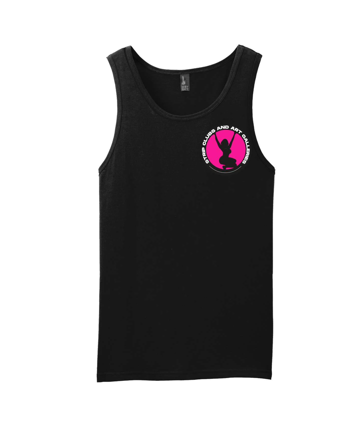 StripClubs and Art Galleries - Patch Tee - Black Tank Top