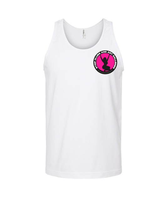 StripClubs and Art Galleries - Patch Tee - White Tank Top