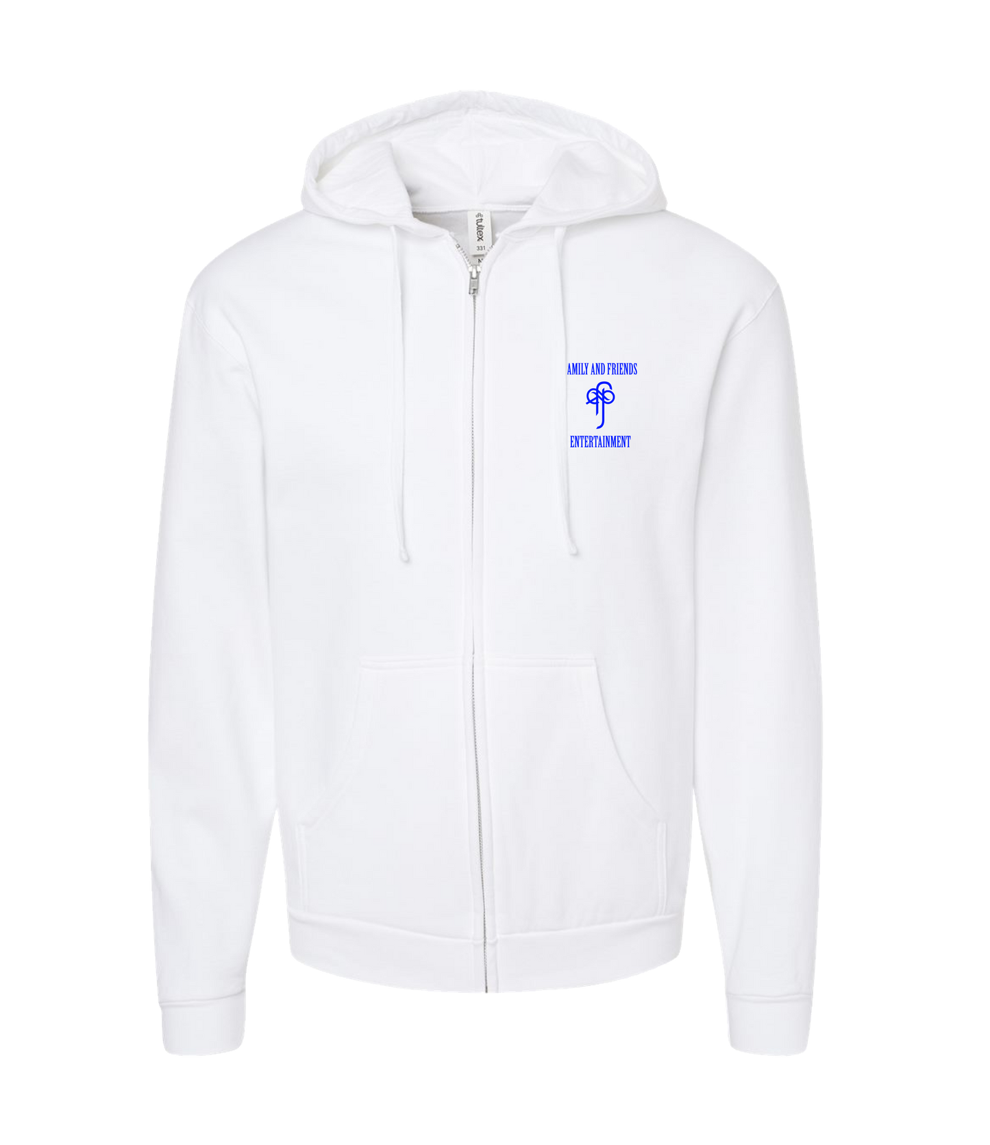 Sincrawford - Family and Friends Ent. (Blue) - White Zip Up Hoodie