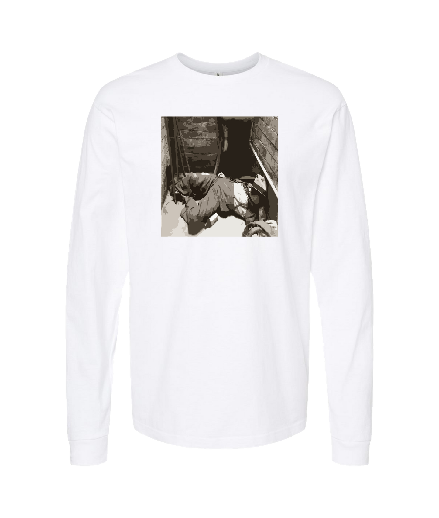 Sincrawford - Man Down - White Long Sleeve T