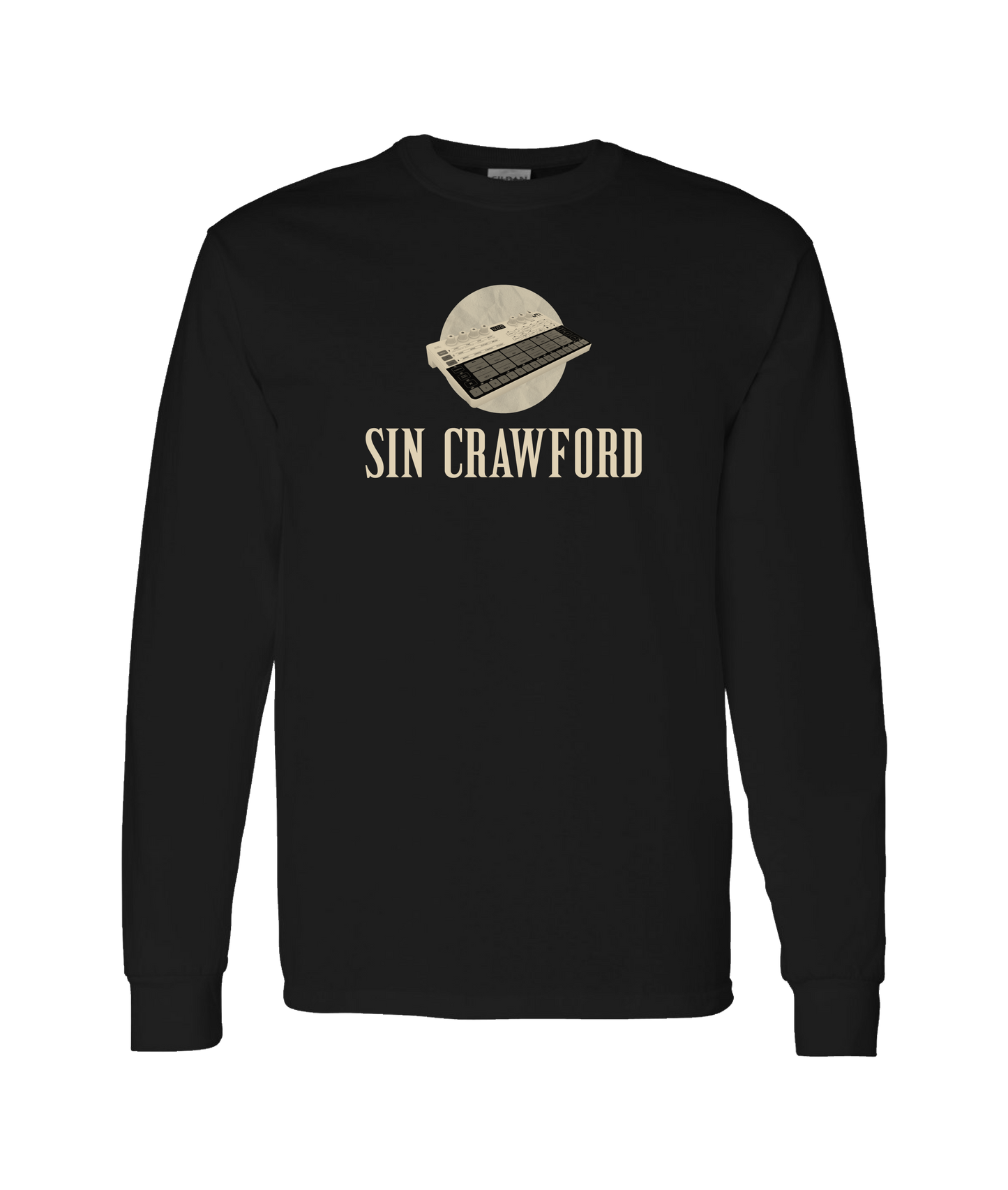 Sincrawford - Drum Machine - Black Long Sleeve T