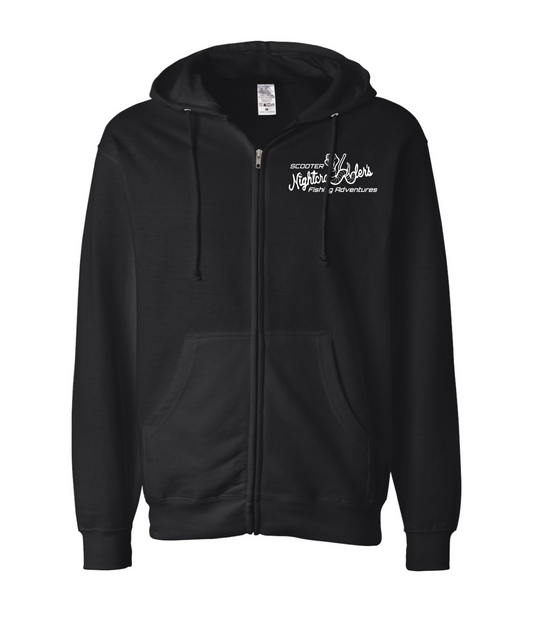 V-SCNTOP - Scooter Nightcrawler BW - Black Zip Up Hoodie